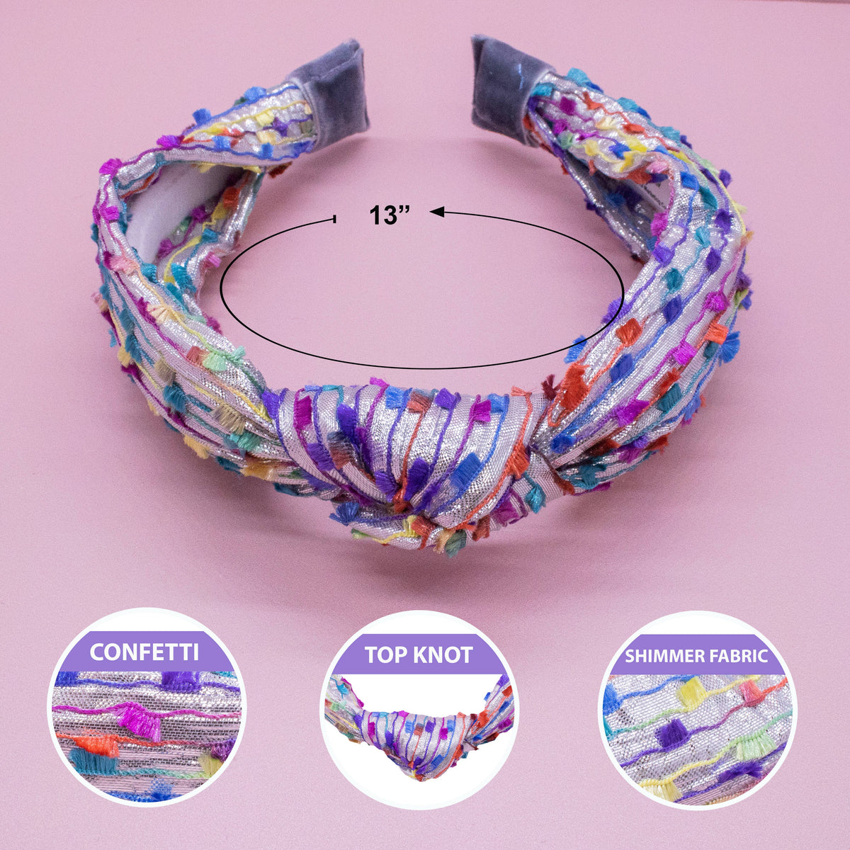 Kids Knotted Confetti Headband
