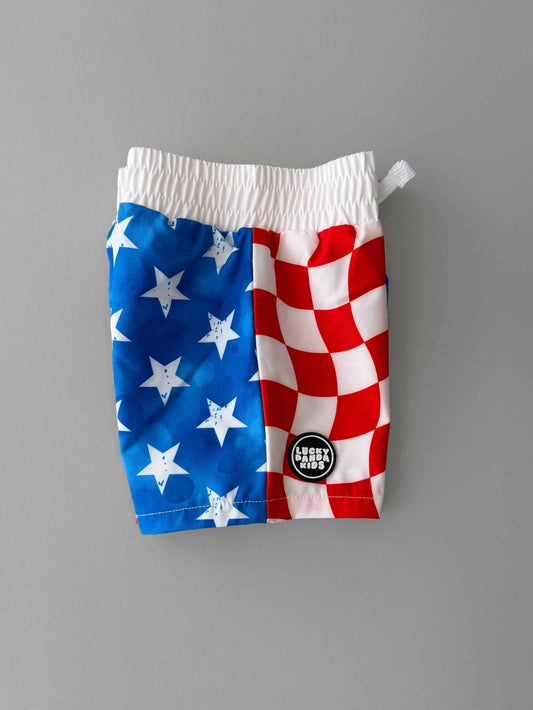 4th of July Patriotic Swim Trunks