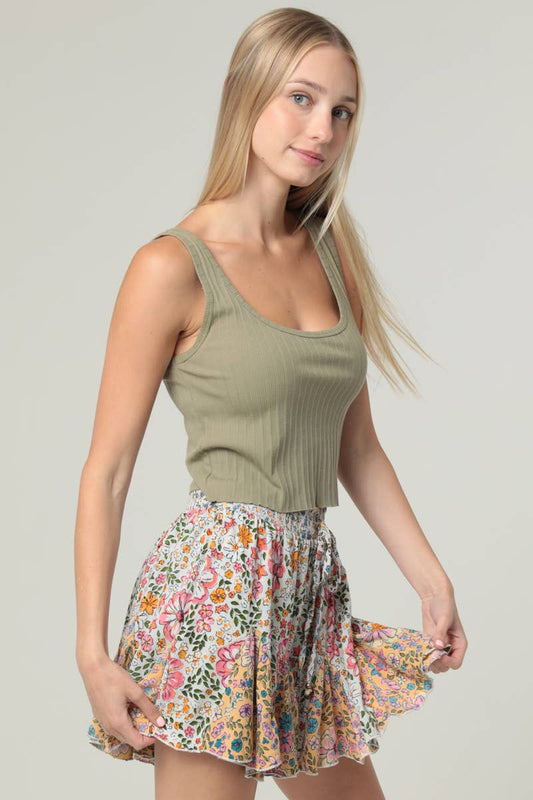 Beach Babe Mixed Print Shorts