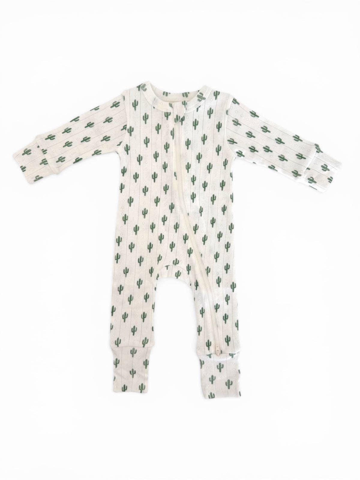 Cactus Organic Pointelle 2-Way Zip Sleeper