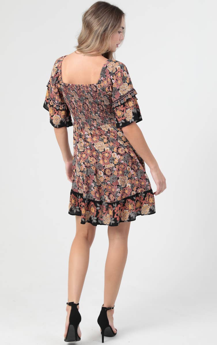 Halston V-Neck Twist Front High-Low Hem Dress
