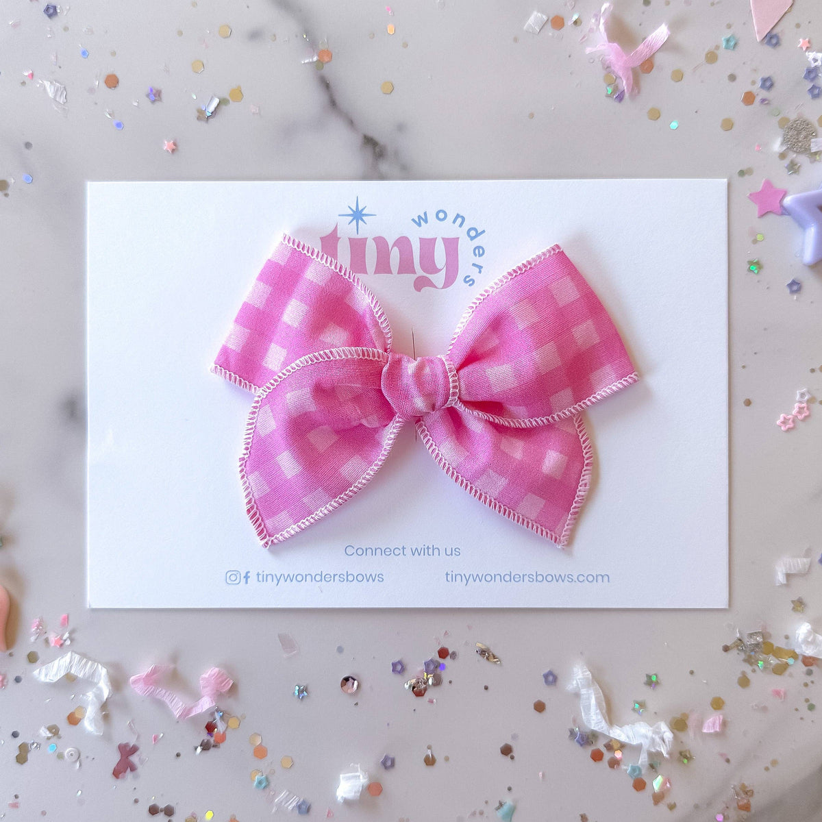 Pink Gingham Piggies