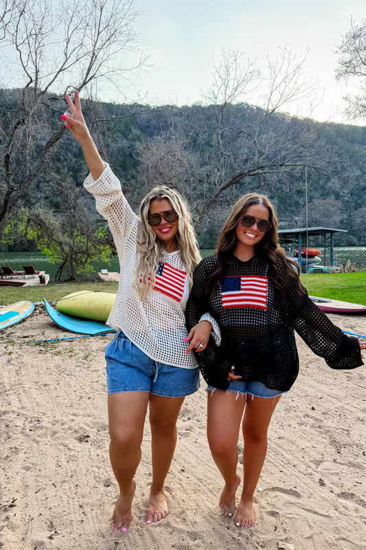 Crochet US of A Flag Top PREO