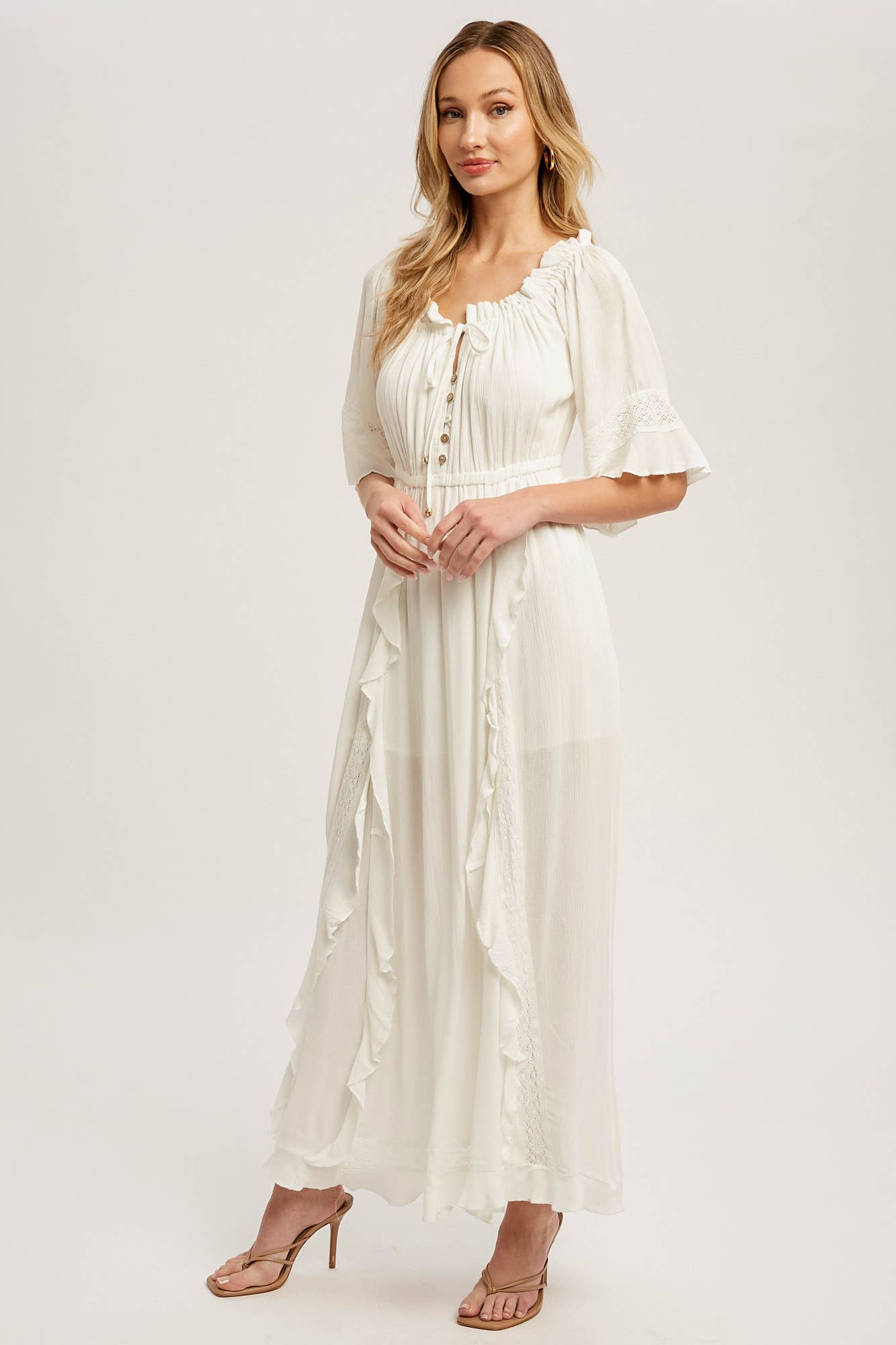 Off The Shoulder Boho Maxi Dress