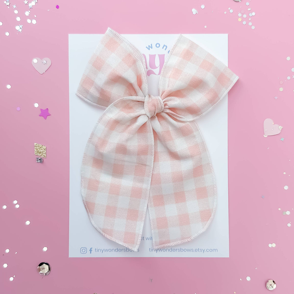 Light Pink Gingham Piggies