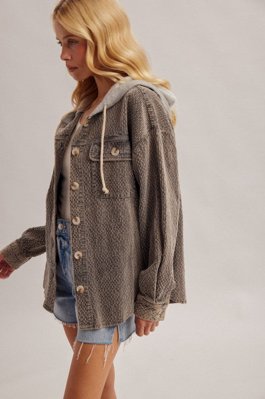 Outta Town Washed Corduroy Shacket