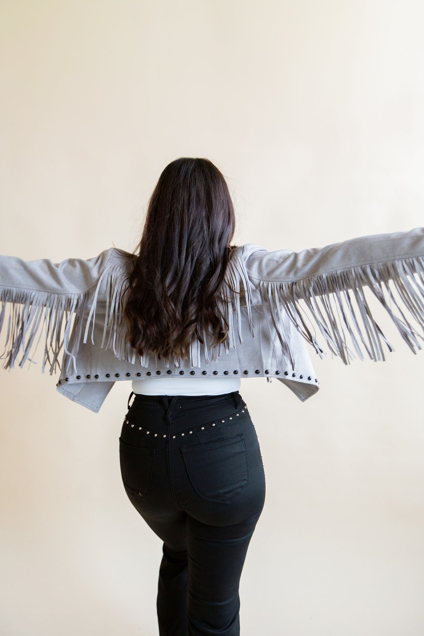 Ella Fringe Studded Jacket