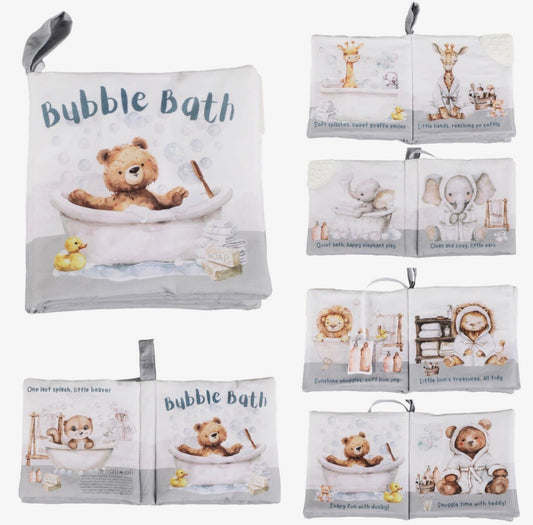 Bubble Bath 10-Page Soft Crinkle Cloth Baby Book
