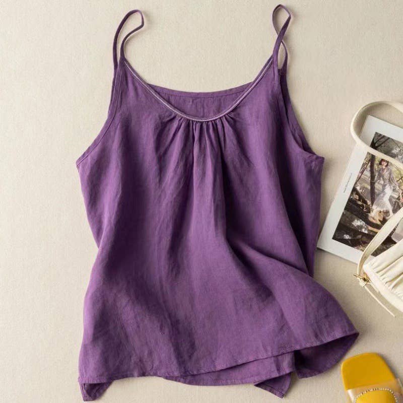 Cotton Linen Camisole Tank Top