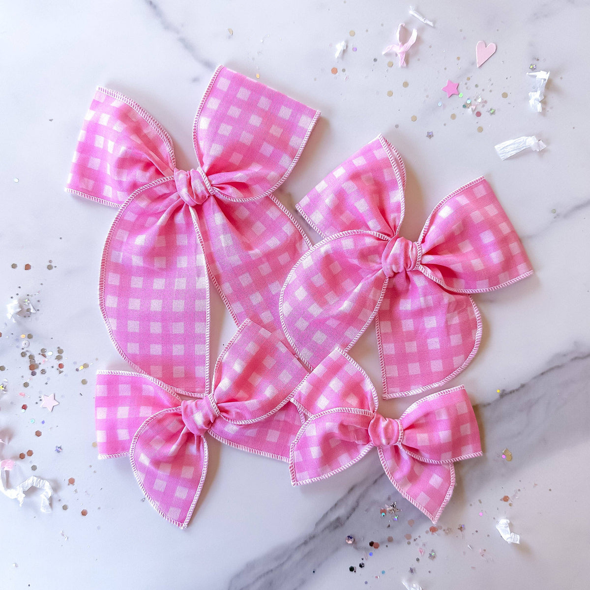 Pink Gingham Piggies