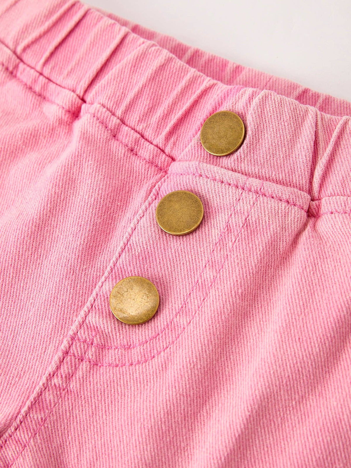 Pink Frayed Hem Cargo Pocket Bell Bottoms
