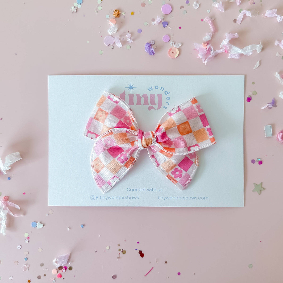 Floral Checkered Piggies