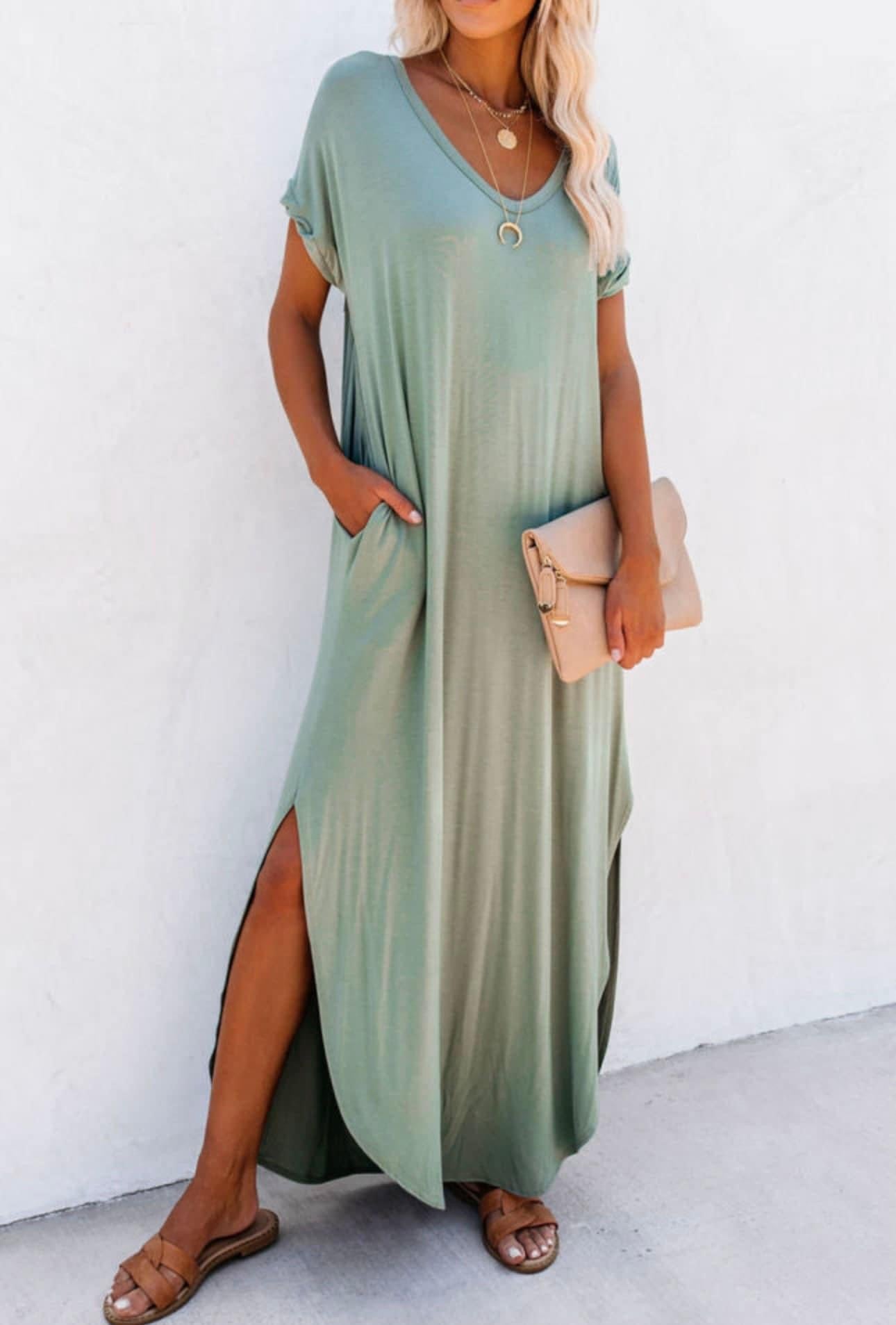 Symara Sage Maxi Dress