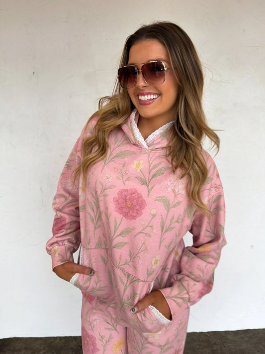 Lucille Lace Trimmed Spring Hoodies PRE