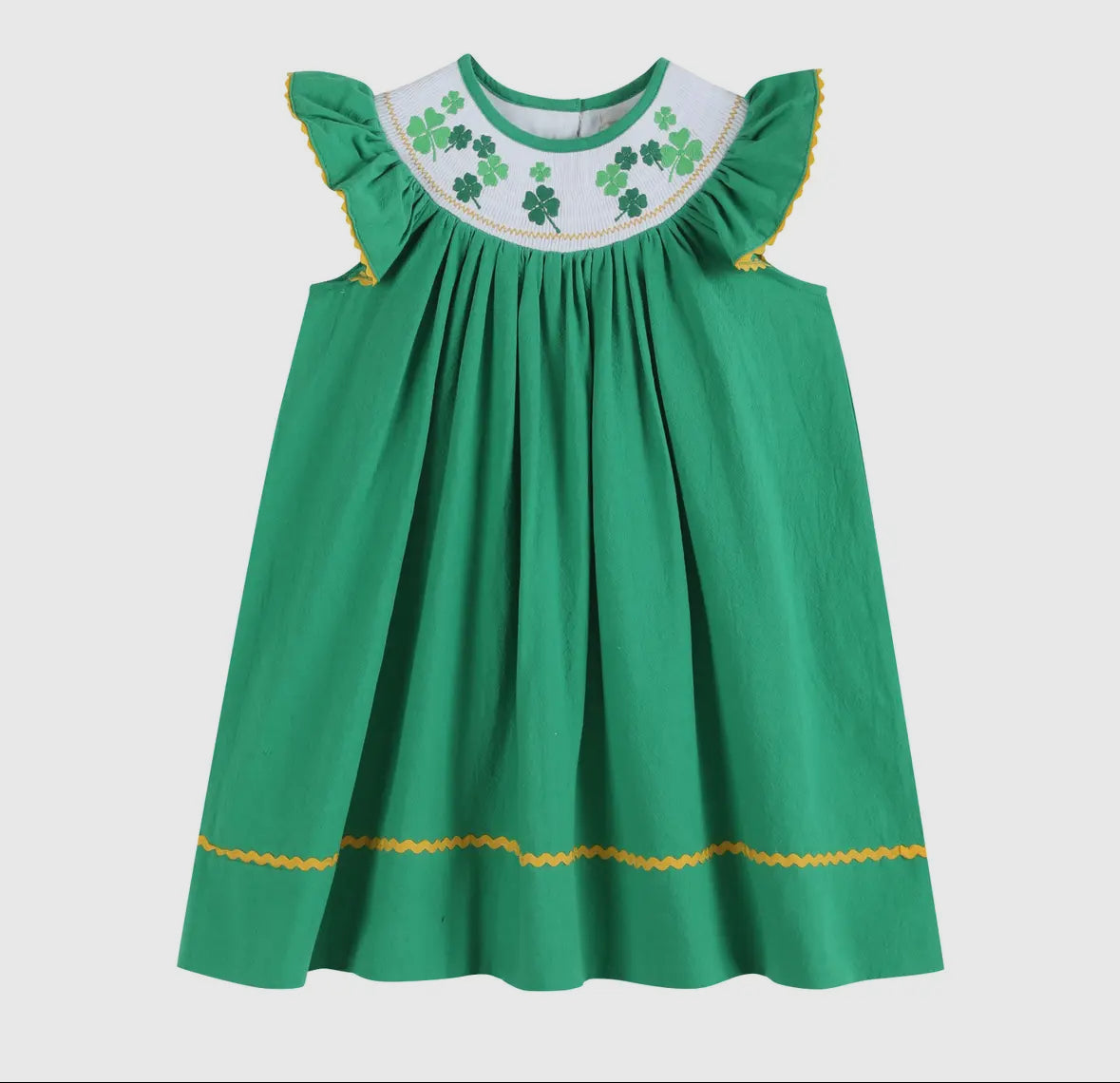 Lucky Clover St. Patrick’s Day Smocked Dress - READY TO SHIP