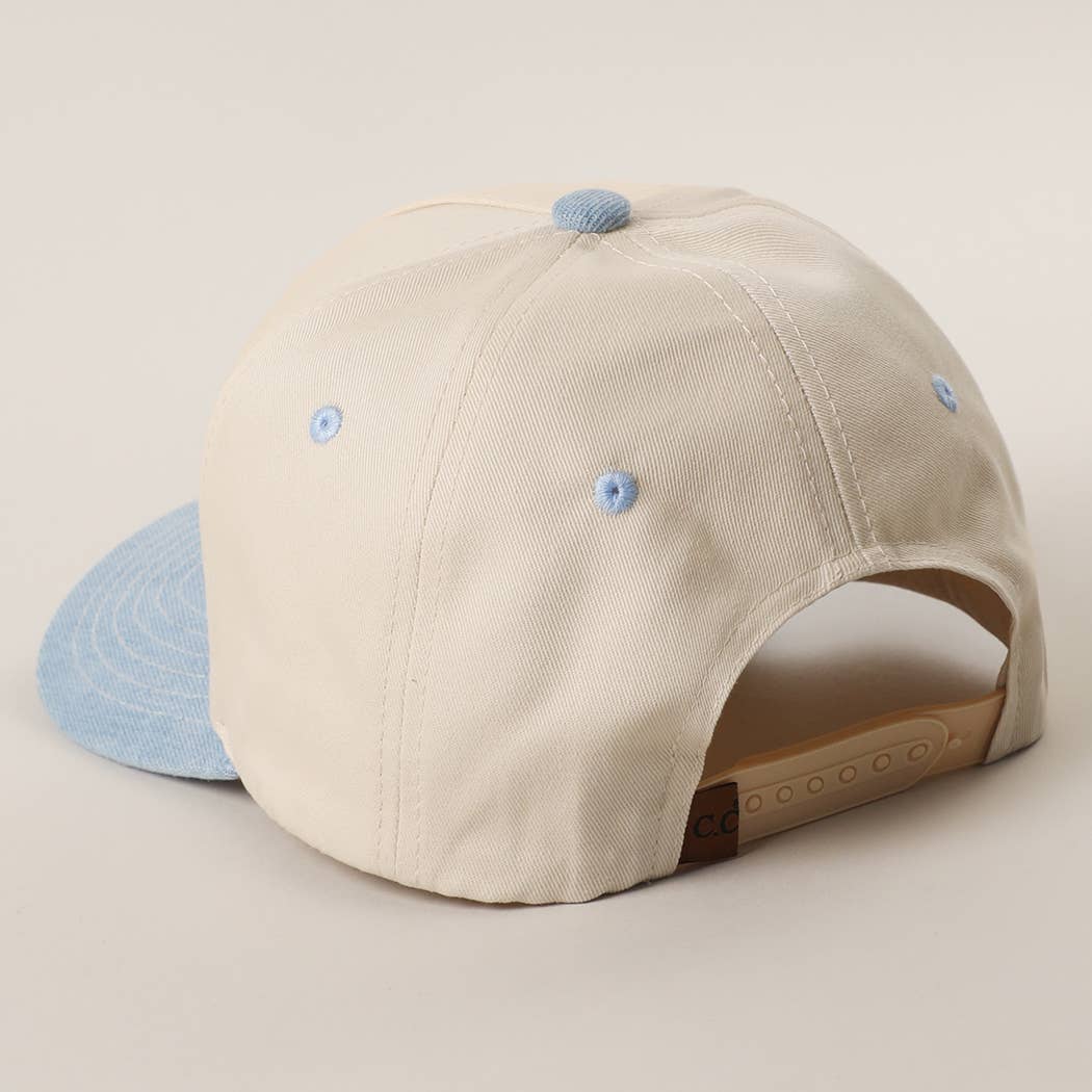 Floral American Flag Embroidered Hat