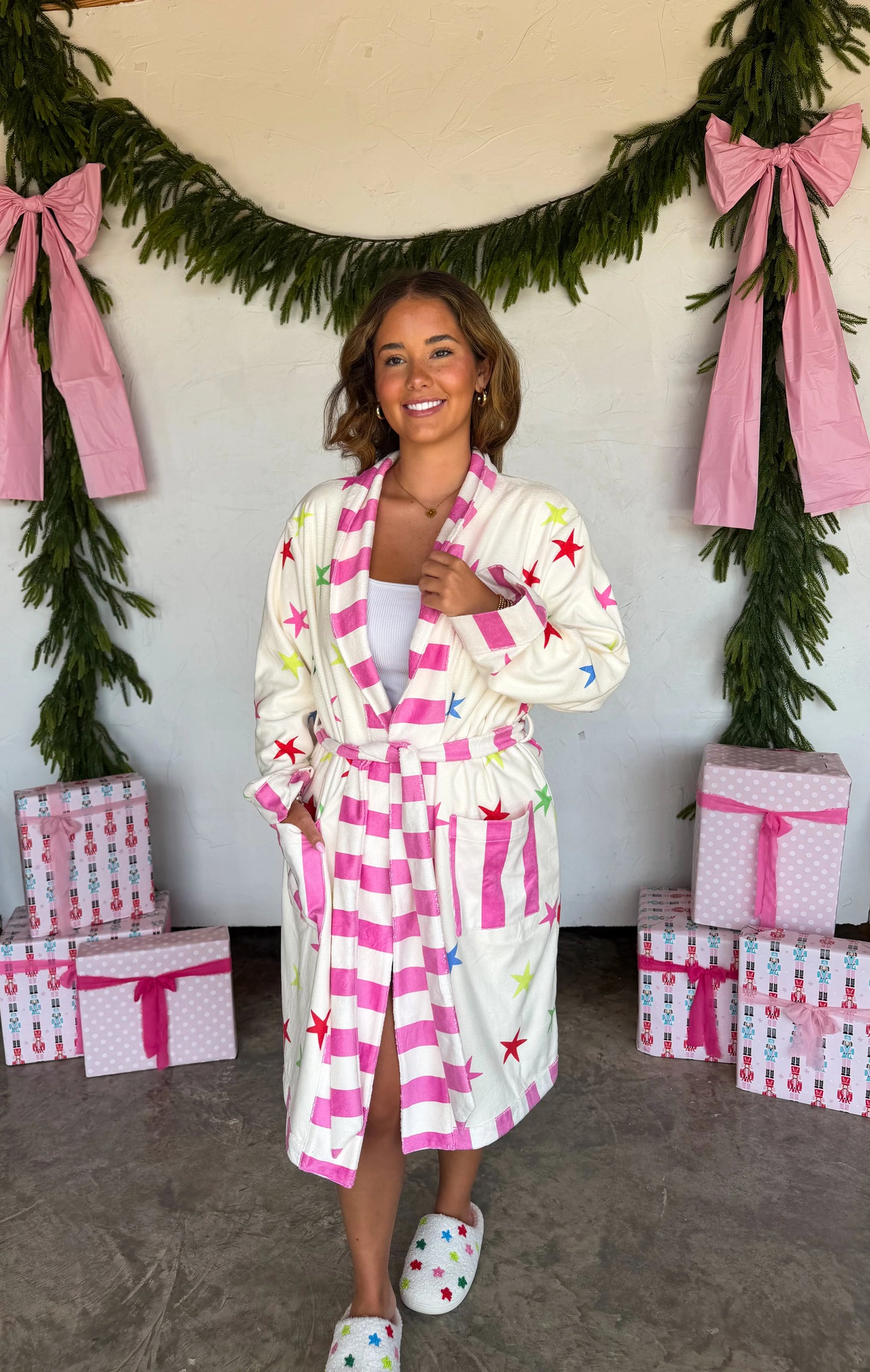All Stars Home For The Holidays White Robe PREO