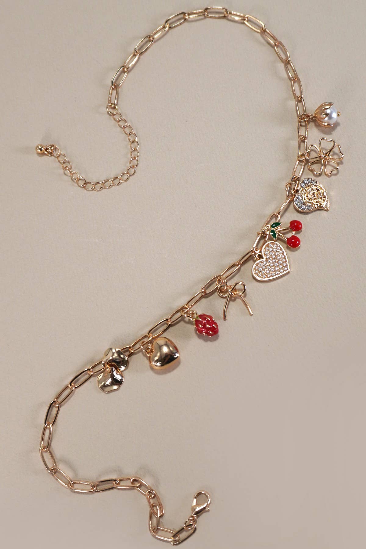 Coquette Cherry Charm Necklace