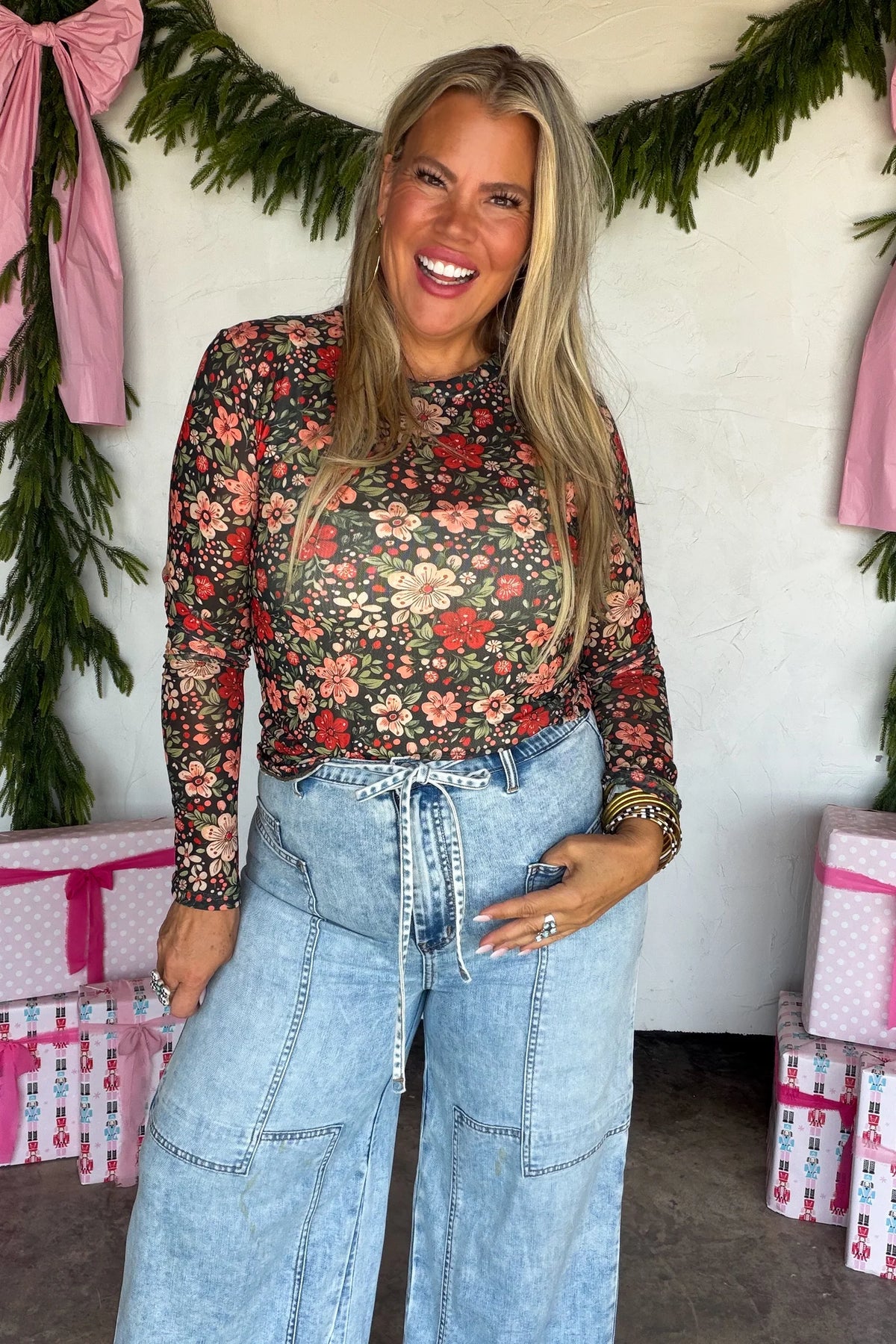 Merry Christmas Mesh Tops PREO