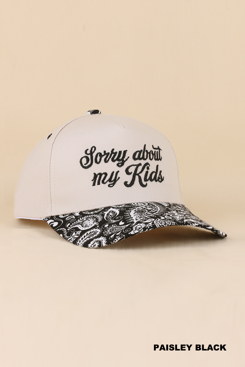 Sorry About My Kids Two Tone Snapback Hat