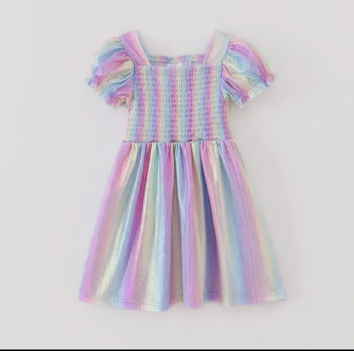 Smocked Mermaid Shimmer Dress RTS
