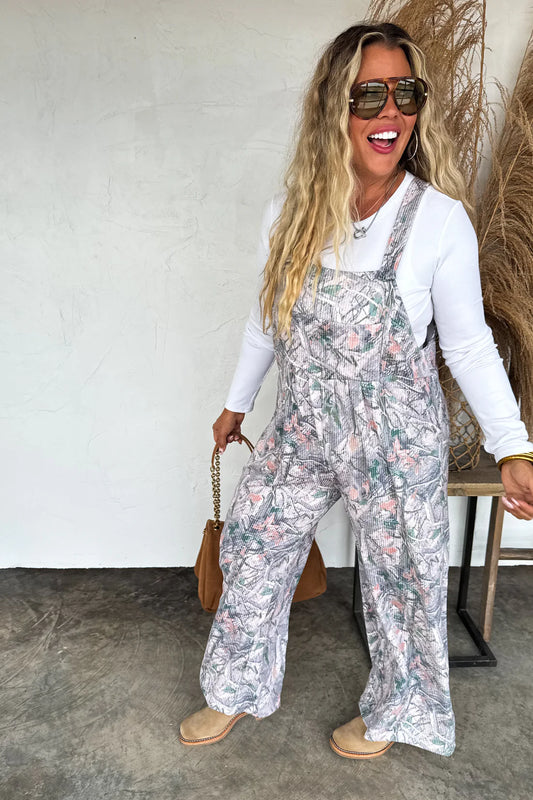 Carlee Ribbed Camo Fall Overall PreO