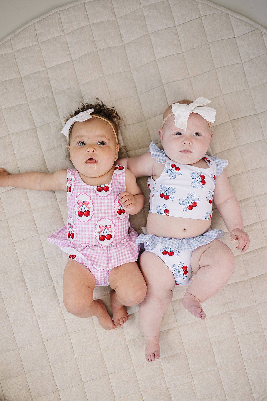Baby Blue Cherry Two Piece Swimmie