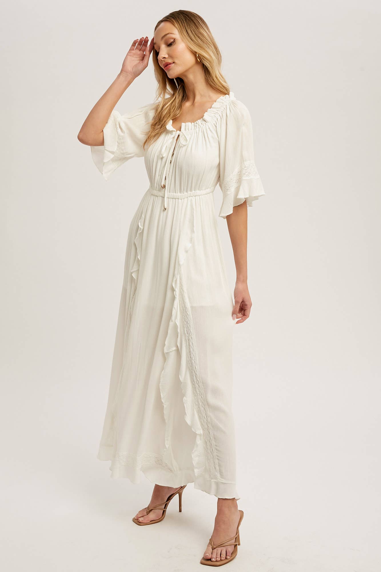 Off The Shoulder Boho Maxi Dress