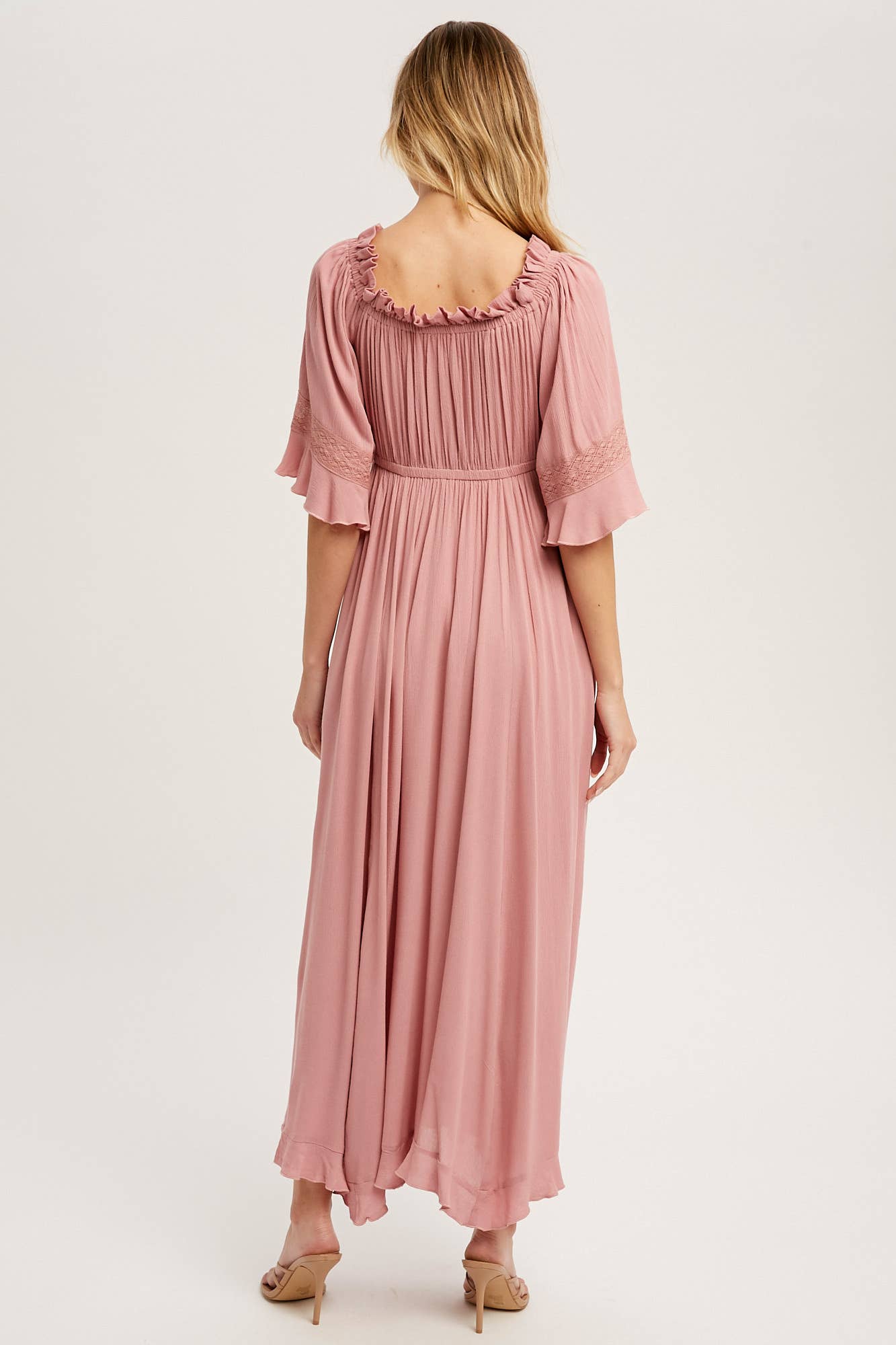 Off The Shoulder Boho Maxi Dress