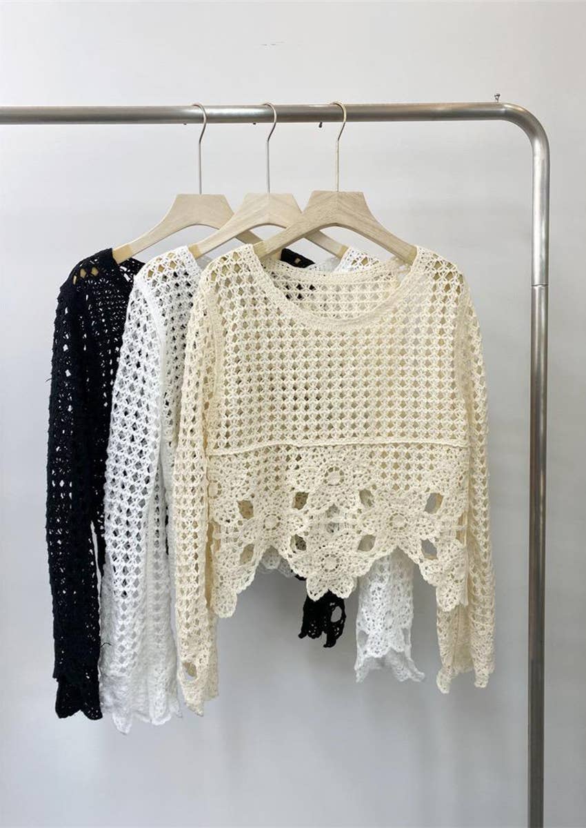 Embroidered Lace Crop Top