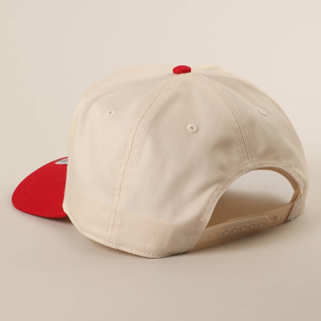 USA Typography Embroidered Two-Tone Trucker Hat