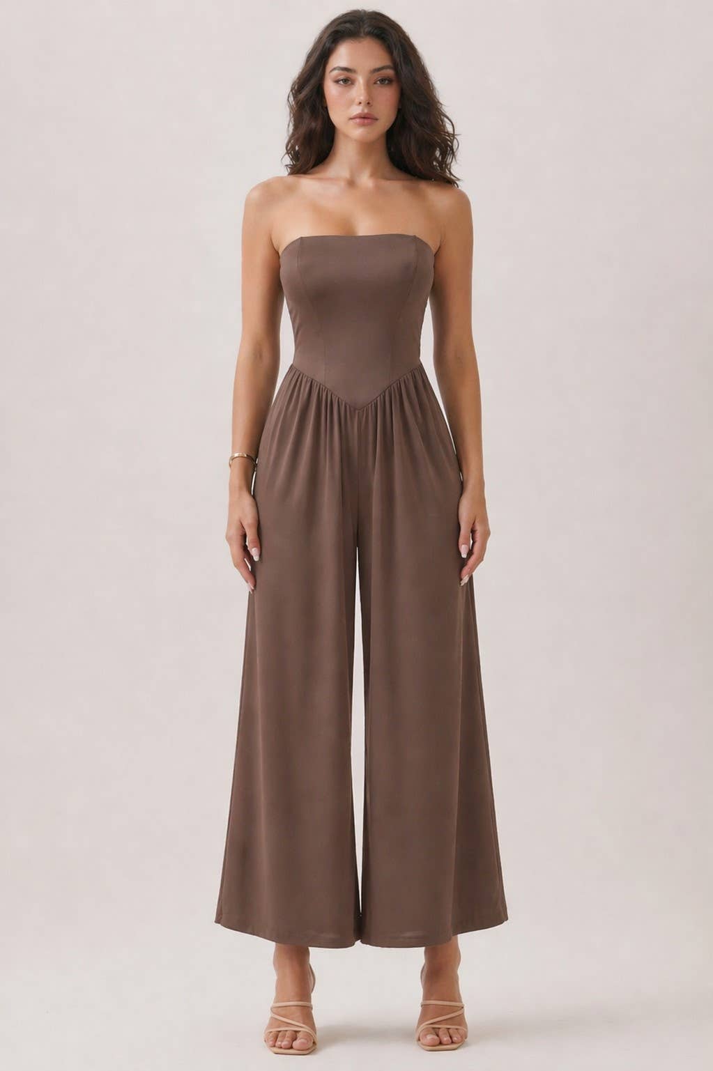 The Drip V-Waist Strapless Jumpsuit