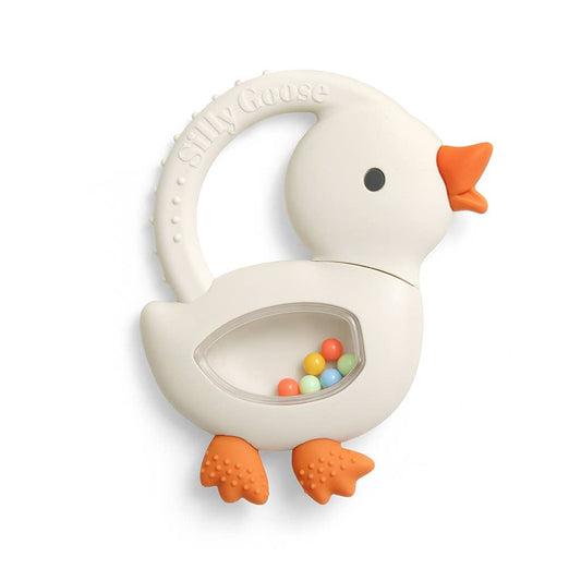 Goosey Bitzy Shake™ - Silicone Teether with Rattle