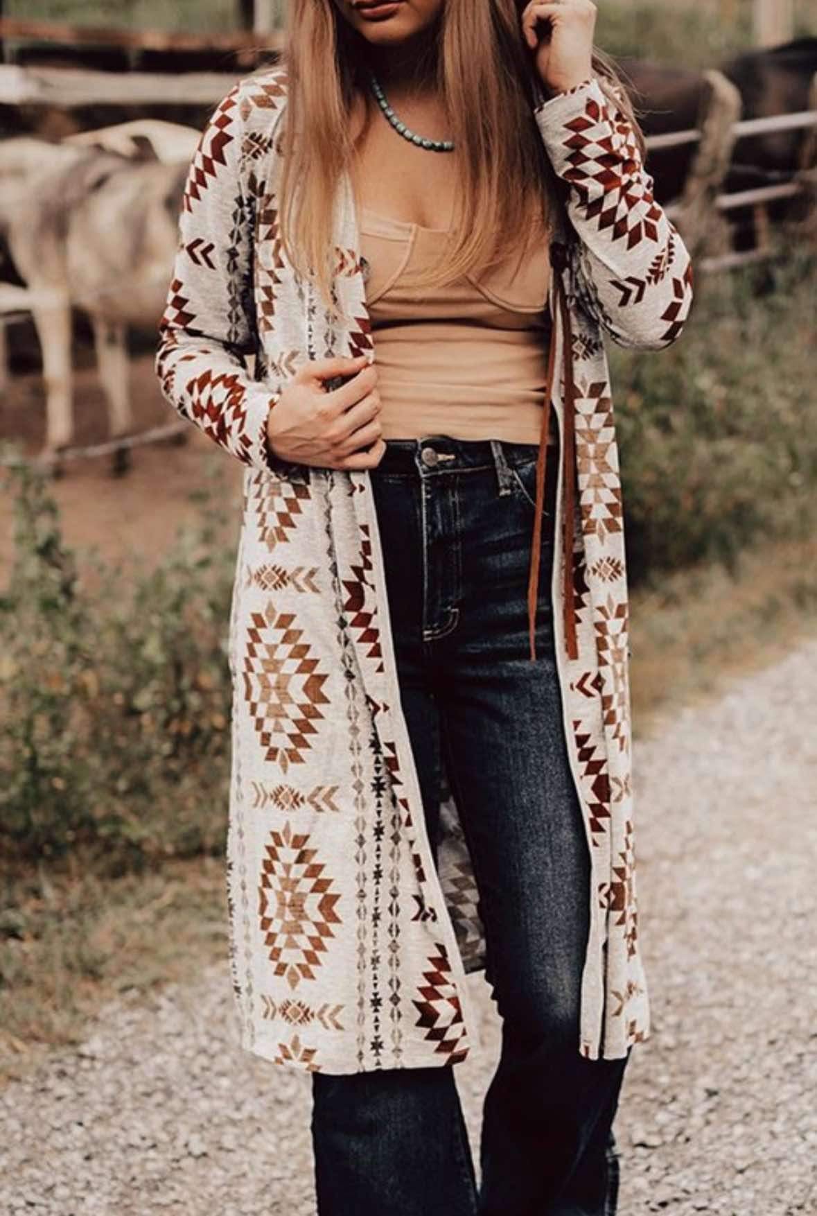 Dreaming Of The Desert Aztec Cardigan