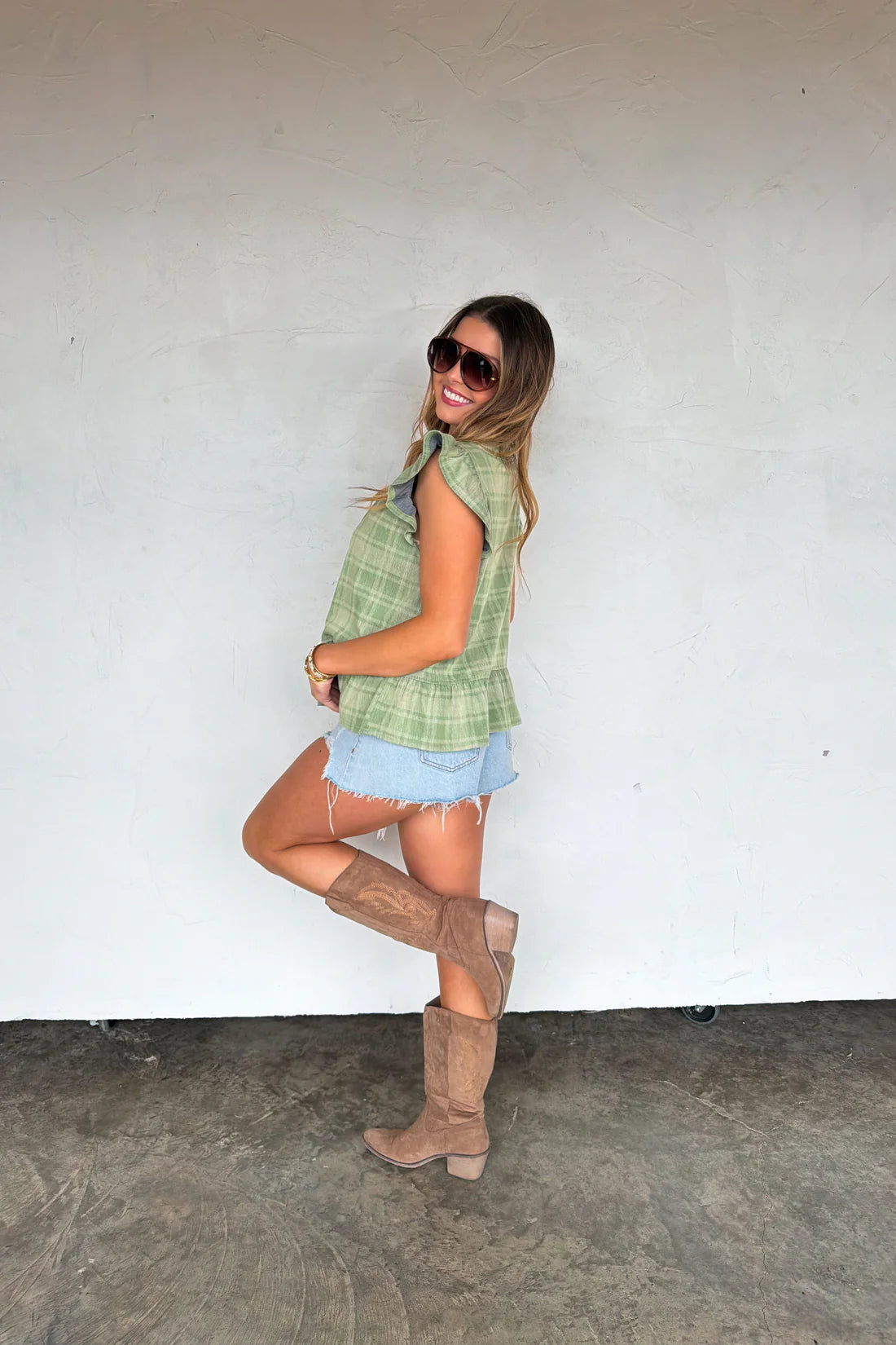 Tia Tie Front Denim Vest PRE