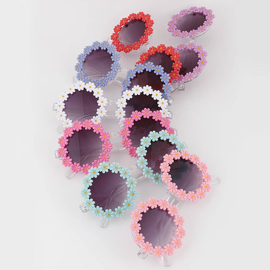 Girlie Retro Flower Sunglasses