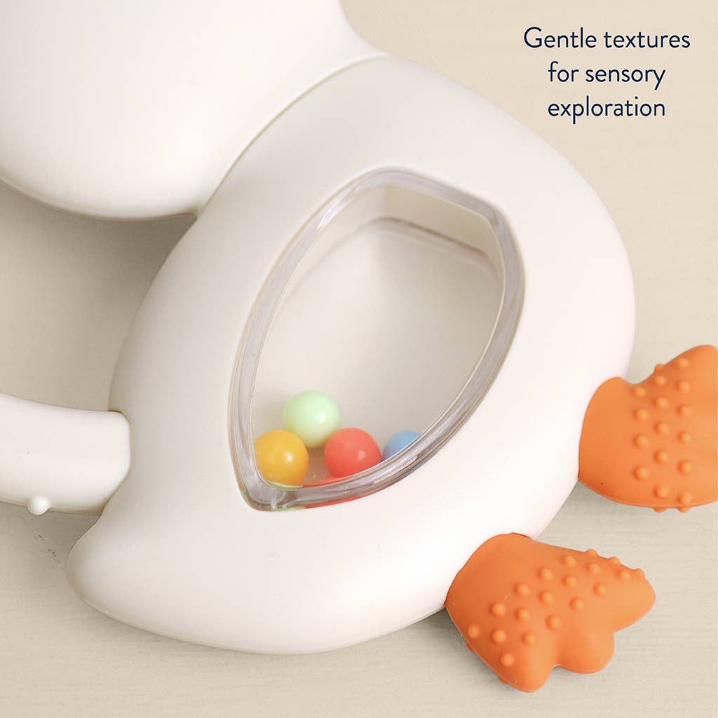 Goosey Bitzy Shake™ - Silicone Teether with Rattle