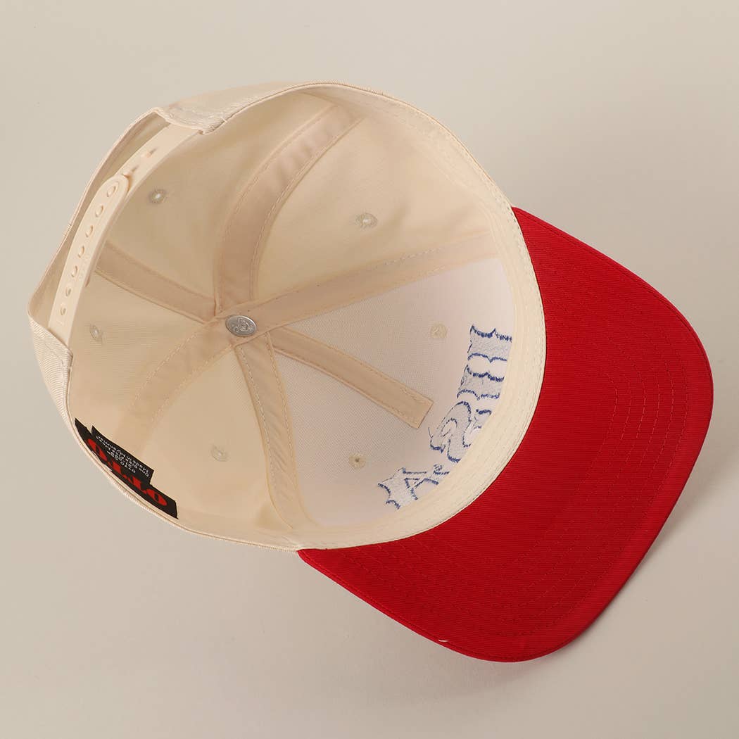 USA Typography Embroidered Two-Tone Trucker Hat