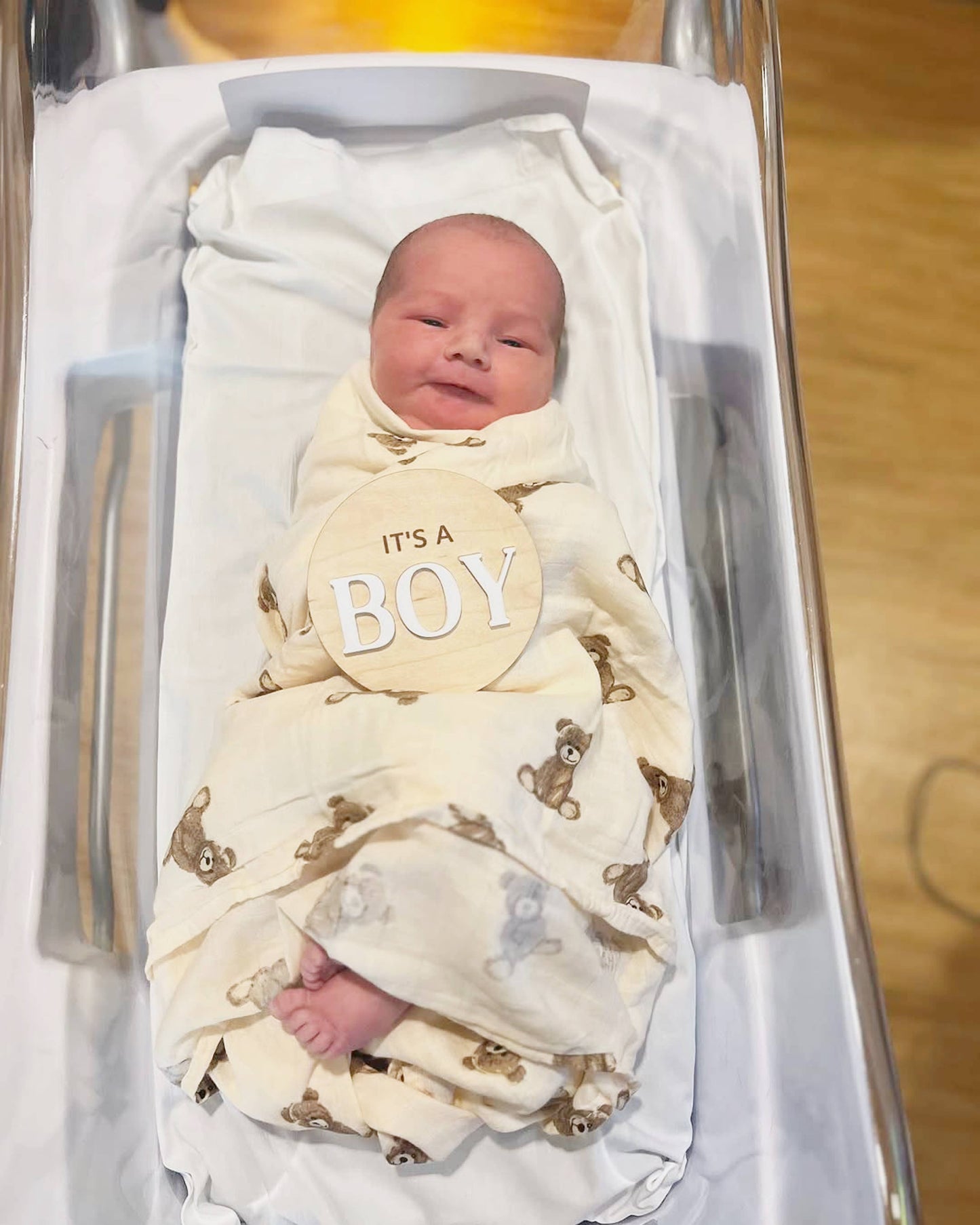 Bamboo Muslin Swaddle Teddy Bear Blanket