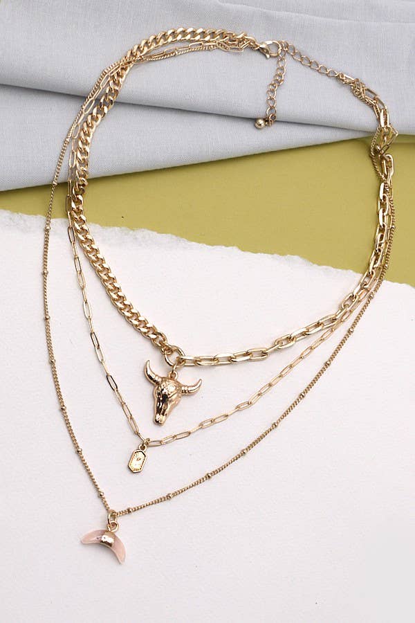 Longhorn Charm Necklace