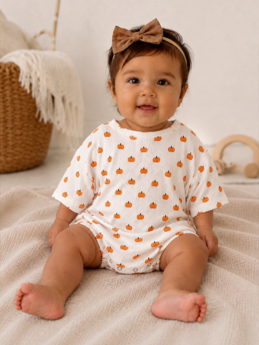 Pumpkin Organic Pointelle Bubble