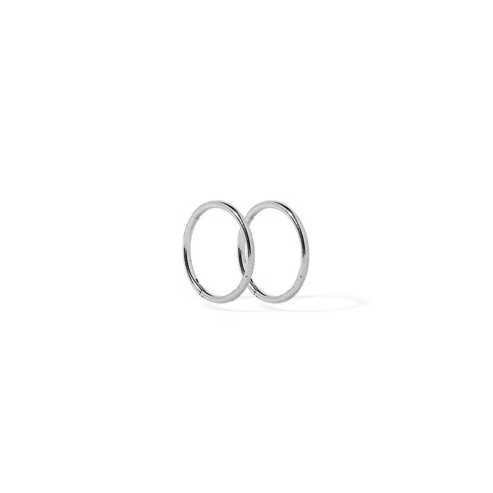 Ava Silver Huggie Infinity Hoop Earrings 12mm