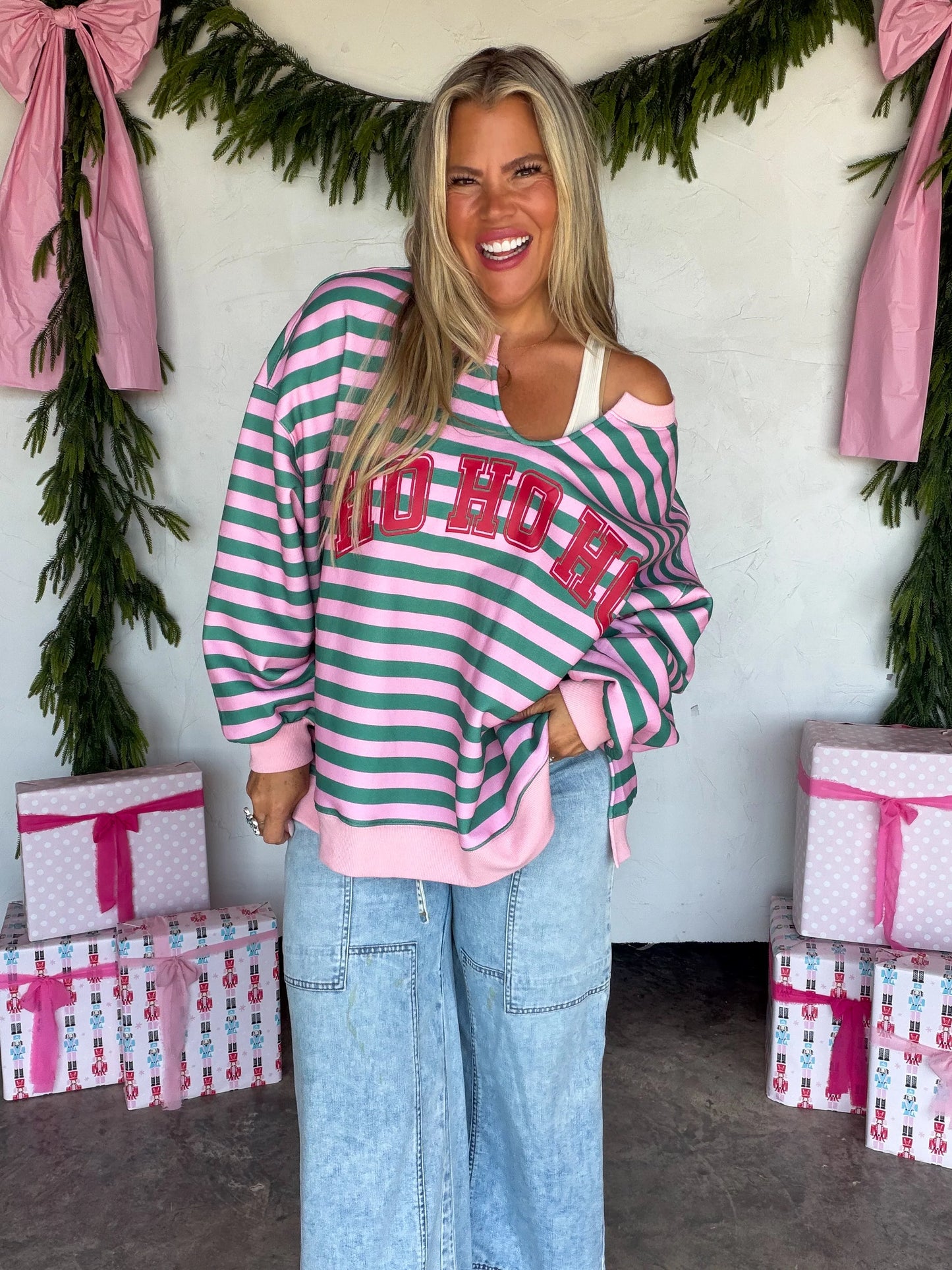 Oversized Preppy Very Merry Pullovers PREO