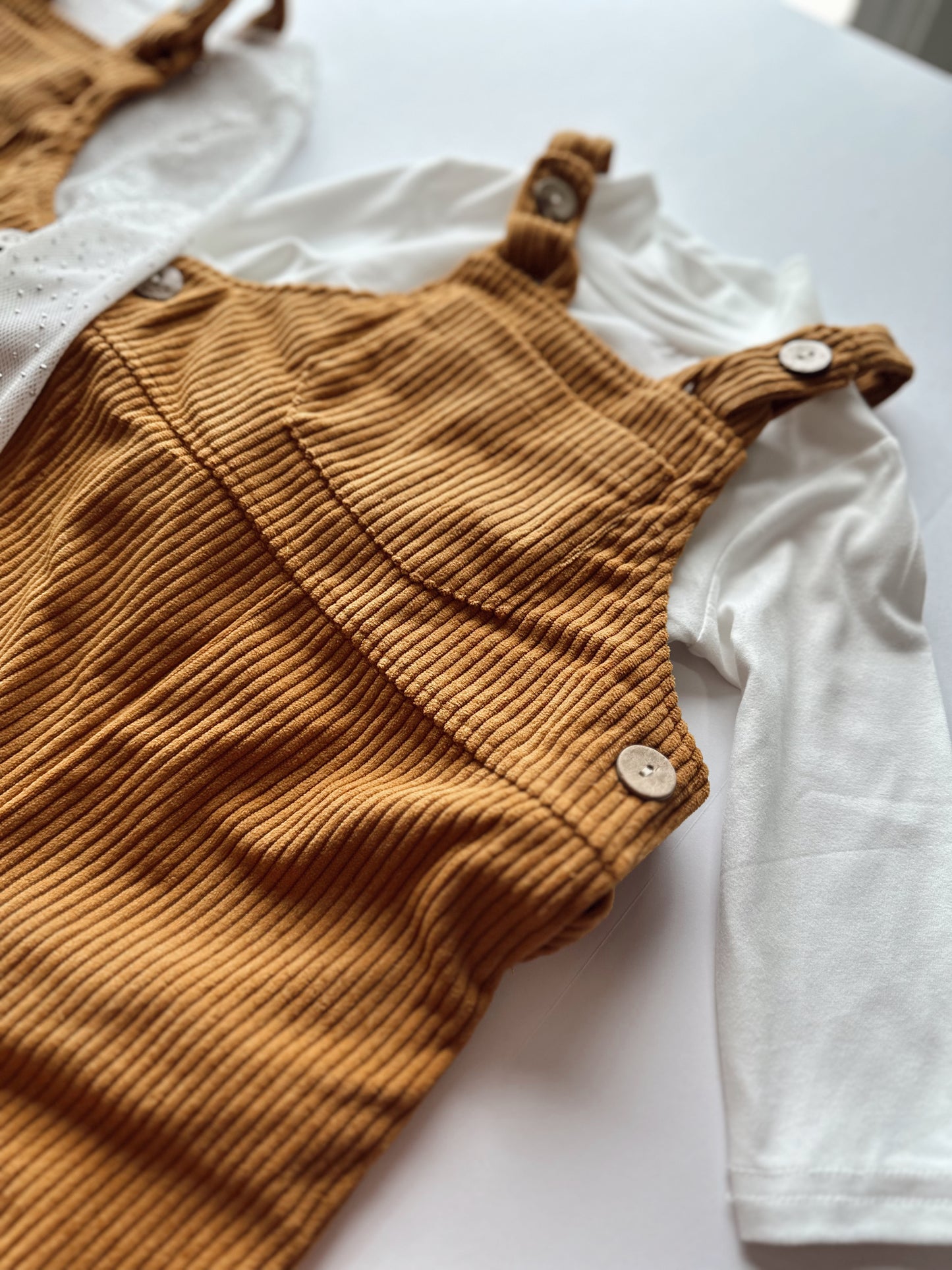 Neutral Corduroy Overalls