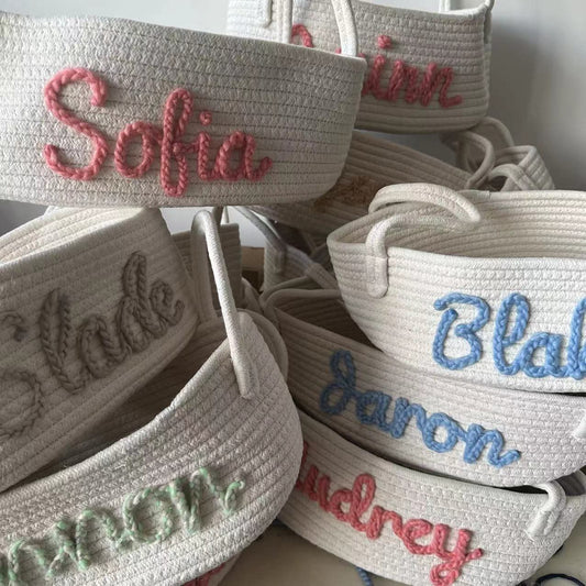 Embroidered Name Baskets PreO
