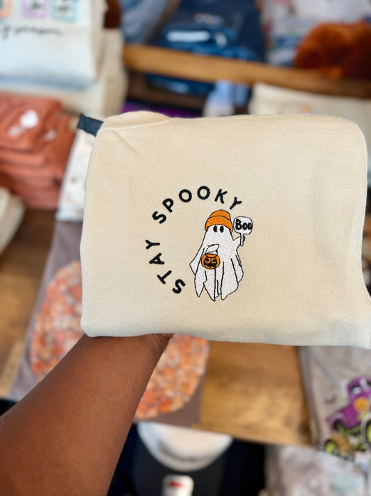 Stay Spooky Pocket Crewneck