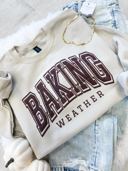 Baking Weather PUFF Print Crew RTS
