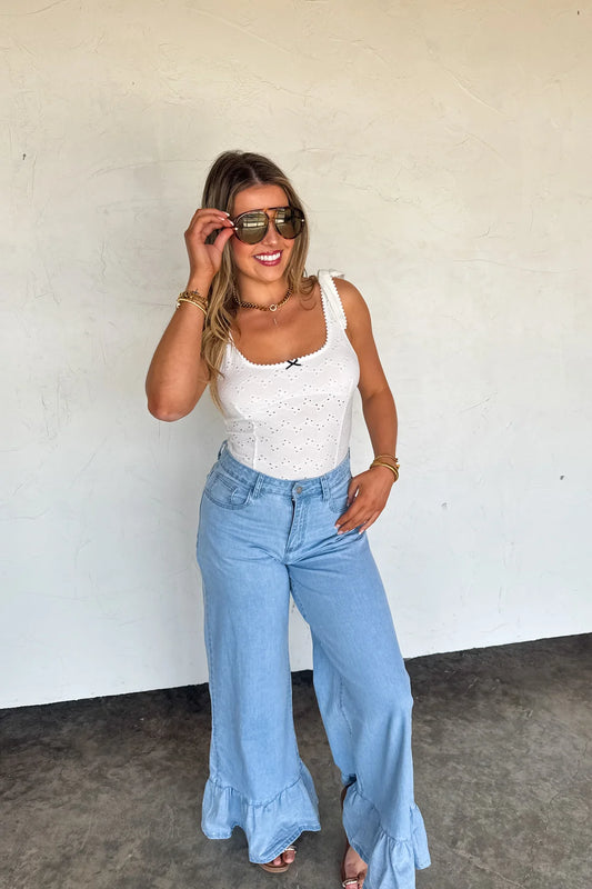 Summer Romance Eyelet Bodysuit