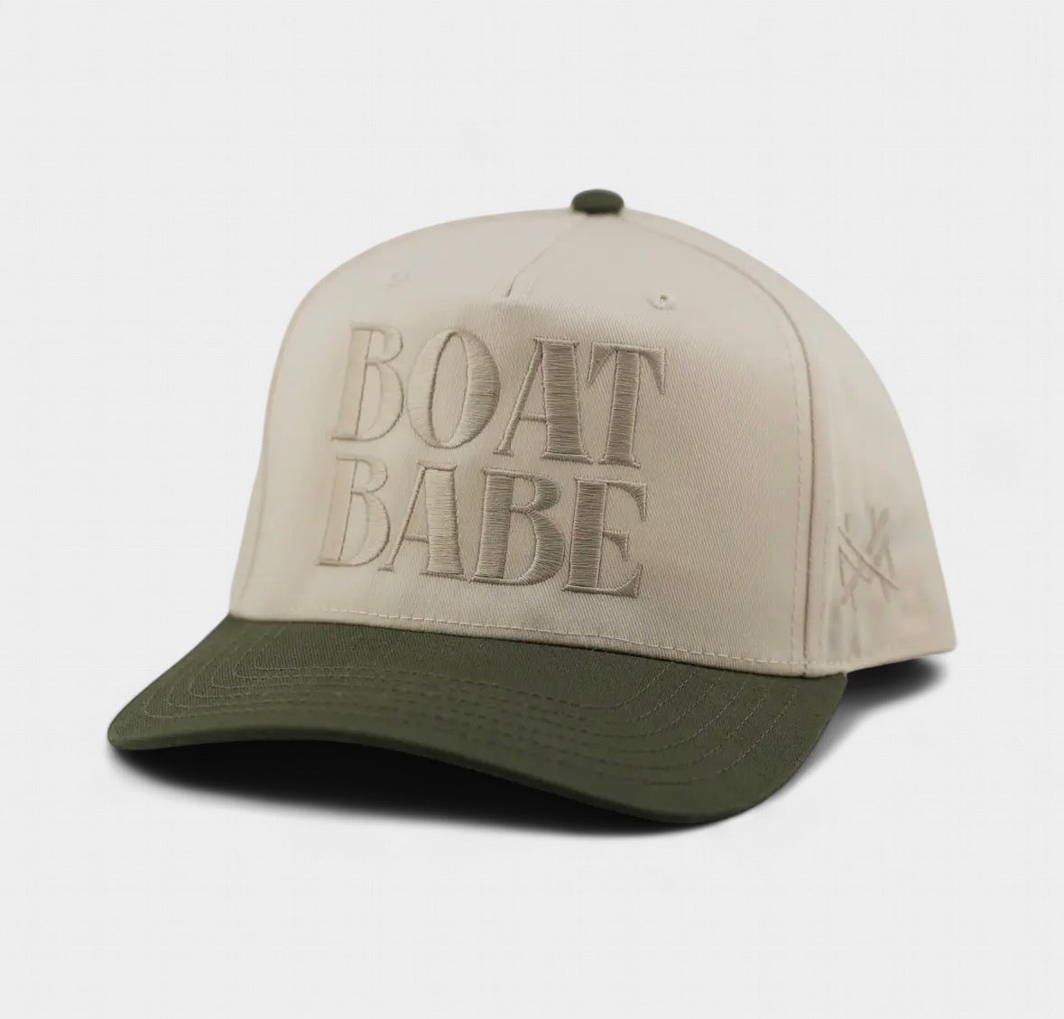 Boat Babe Trucker Hat Retro Sage