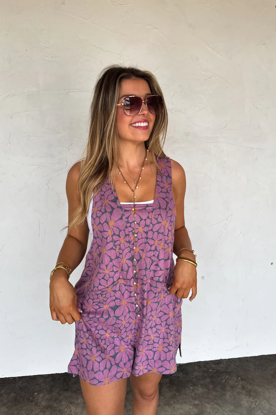 Daisy Beach Please Romper